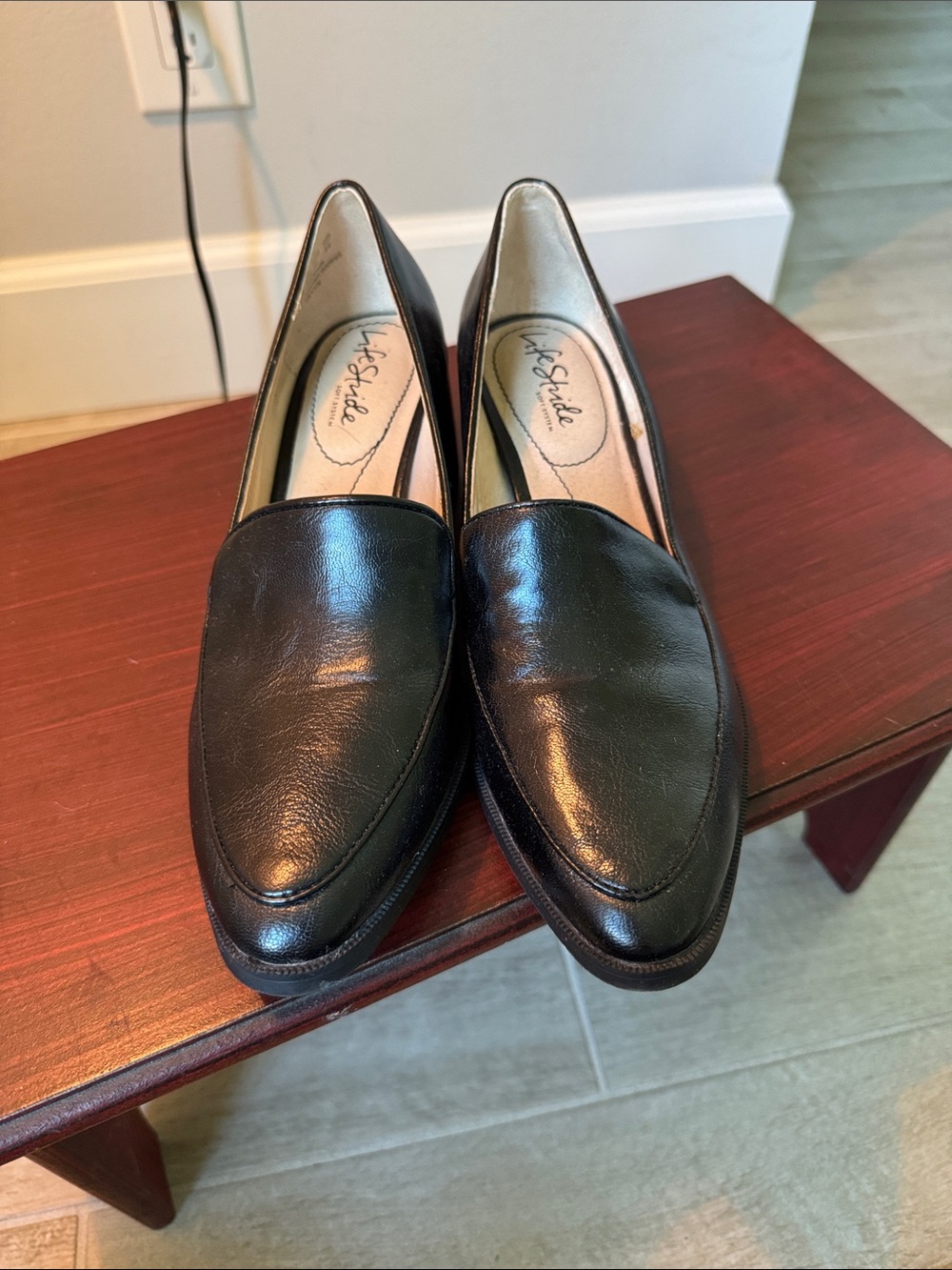 LifeStride Black Slip-On Loafers